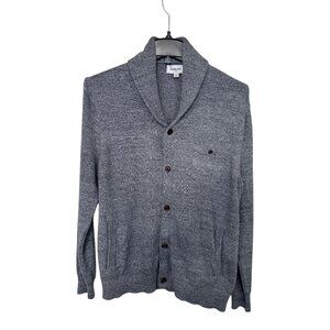 Goodfellow & Co Gray Shawl Collar Cardigan Mens XL Button Front Grandpacore